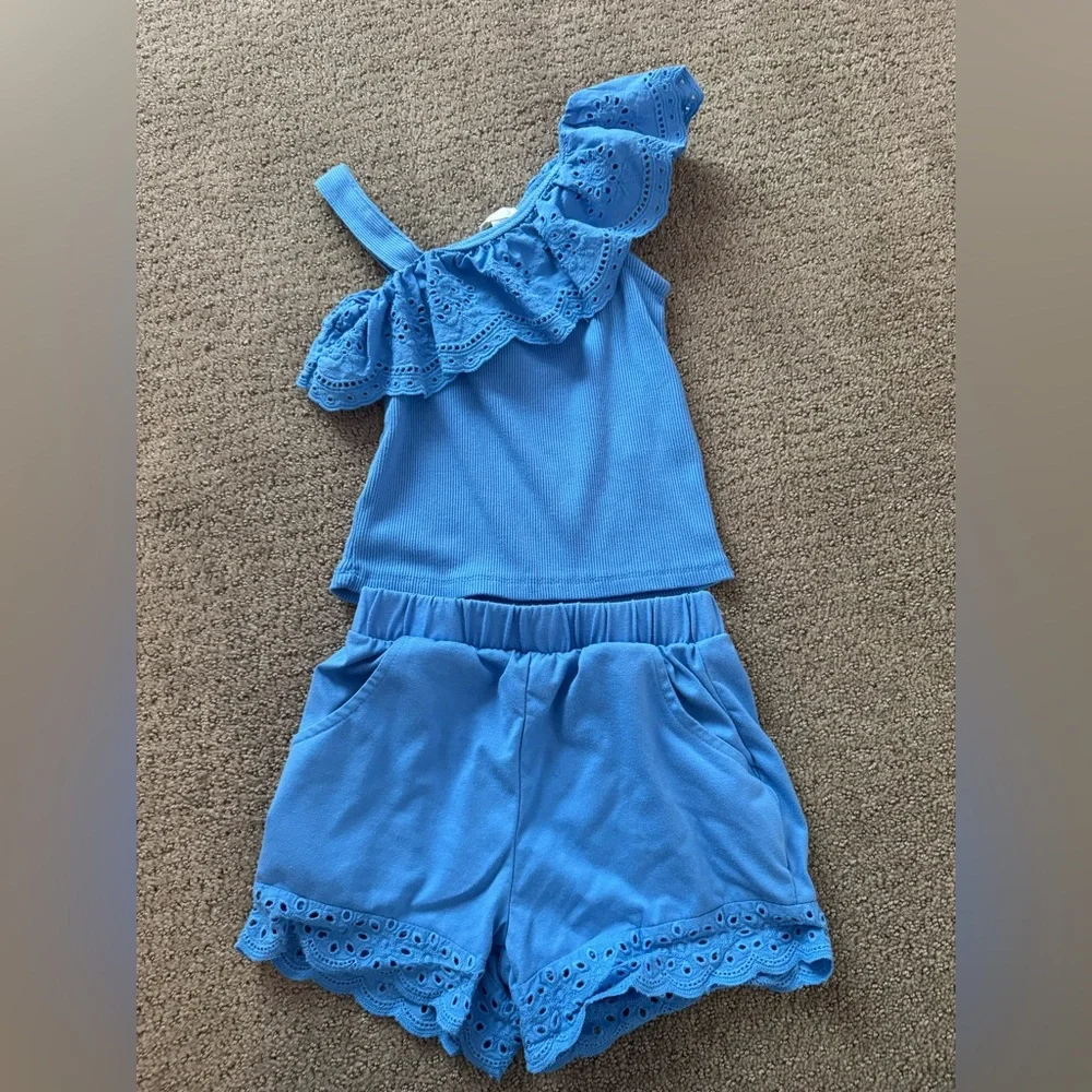 btween Blue Ruffle Jumpsuit for Kids - Picture 1 of 6